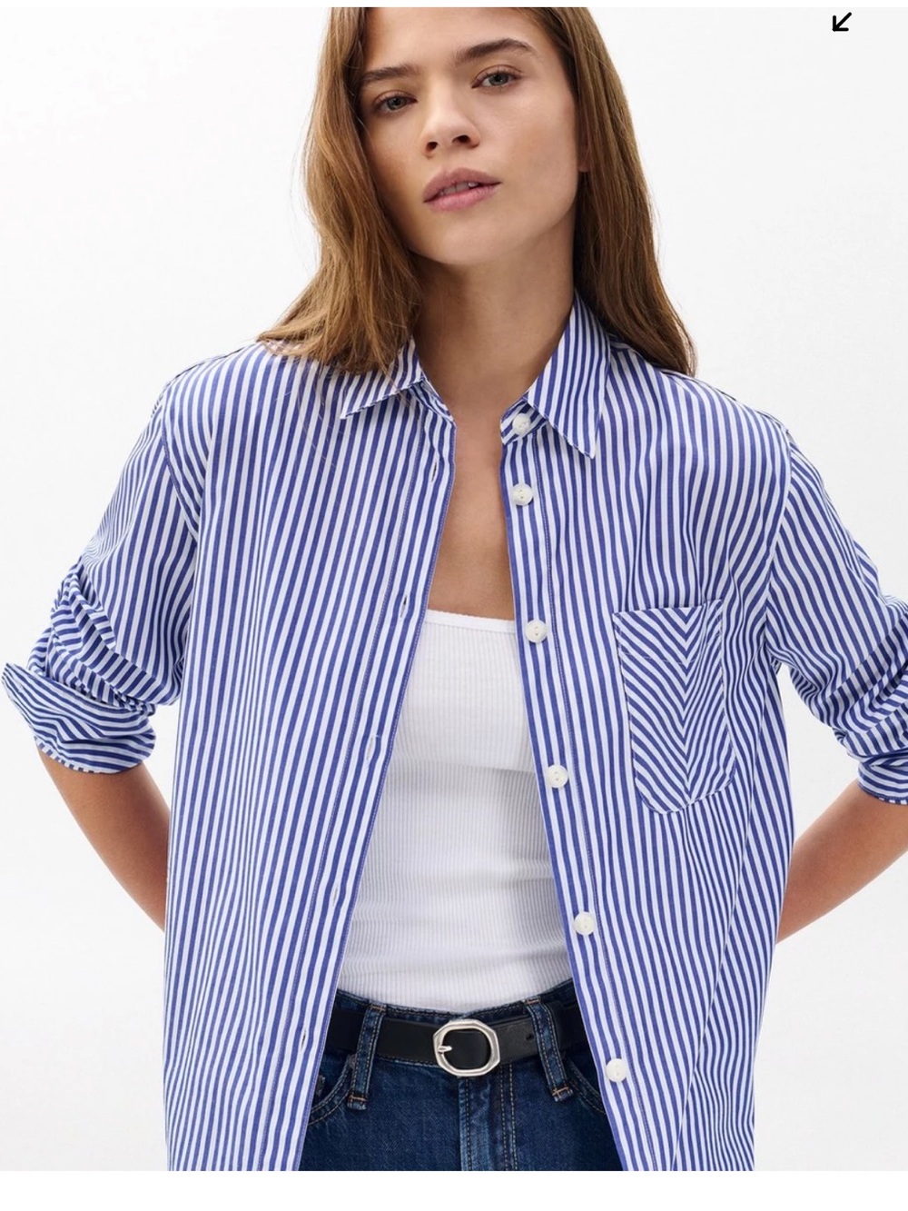 rag & bone ICON Maxine Poplin Stripe Shirt